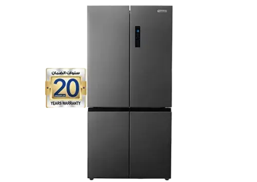 ثلاجة دولابي اربع أبواب .جنرال سوبريم  (575 قدم , 20.3 لتر)،انفرتر, استيل لامع,  GSX204SXI