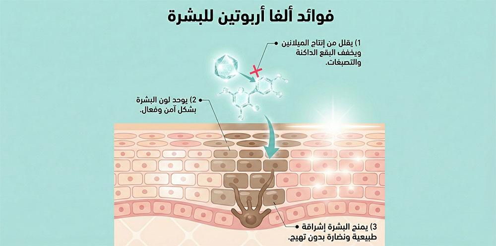 فوائد ألفا أربوتين 99% للبشرة