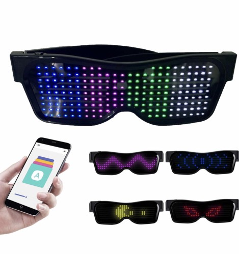 نظارات ذكية للحفلات تحكم بالجوال LED