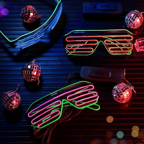 نظارات متوهجه بعدة الوان LED للحفلات