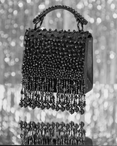 Black crystal bag