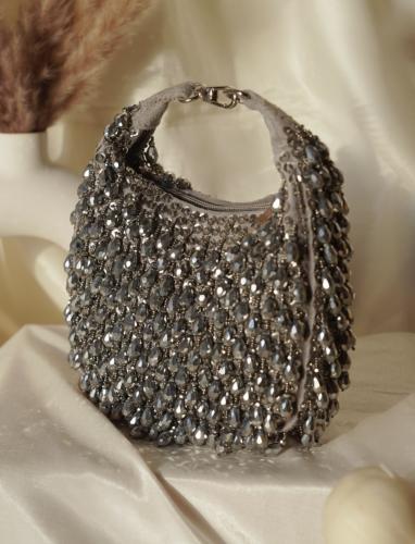 Silver crystal bag