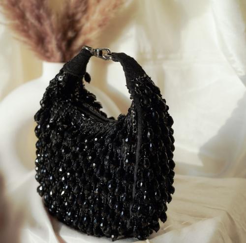 Black crystal bag