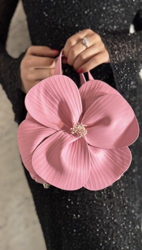 Pink flower bag