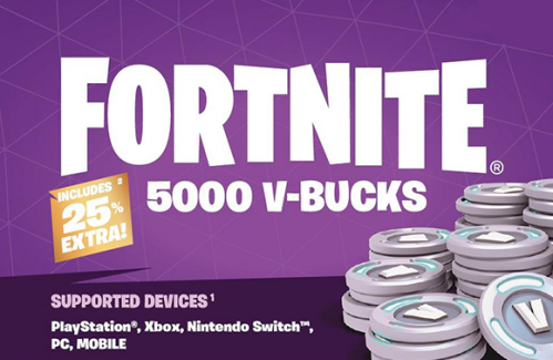 Versa pack+5000V-Bucks (PSN4) فورت نايت