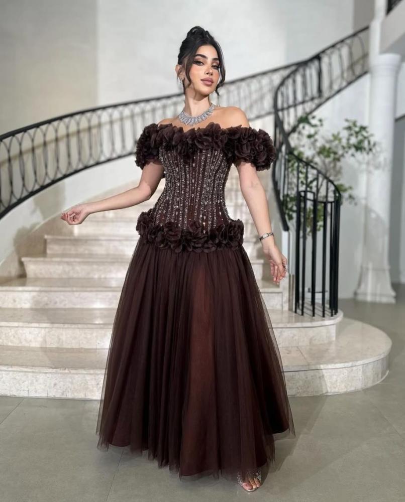 فستان سهرة تفته تل