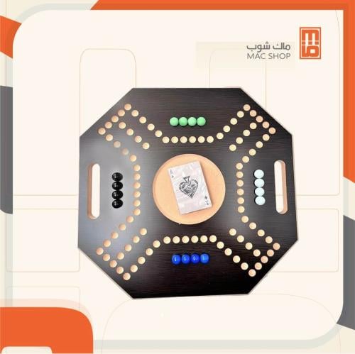 لعبة لوحية خشبية جاكارو لـ 4 لاعبين مع كرات زجاجية...