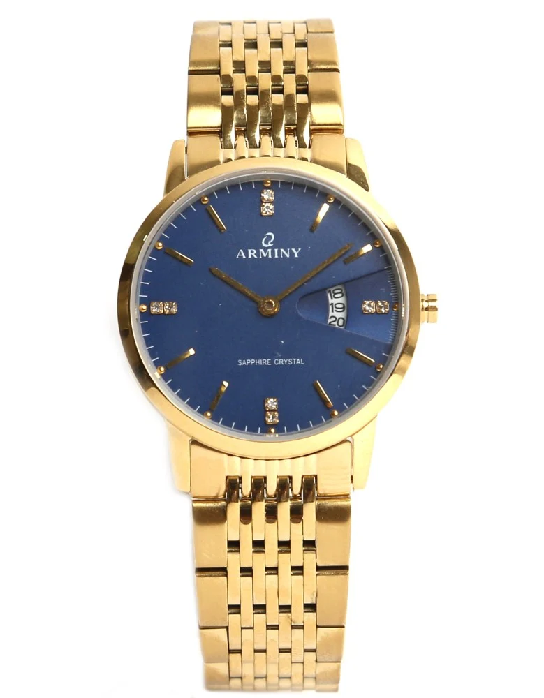 Men's Swiss quartz watch from Arminy, silver and gold | AR7002GT - تسوقوا  الان ساعات رجالية وساعات نسائية ماركة أرميني بأفضل الأسعار