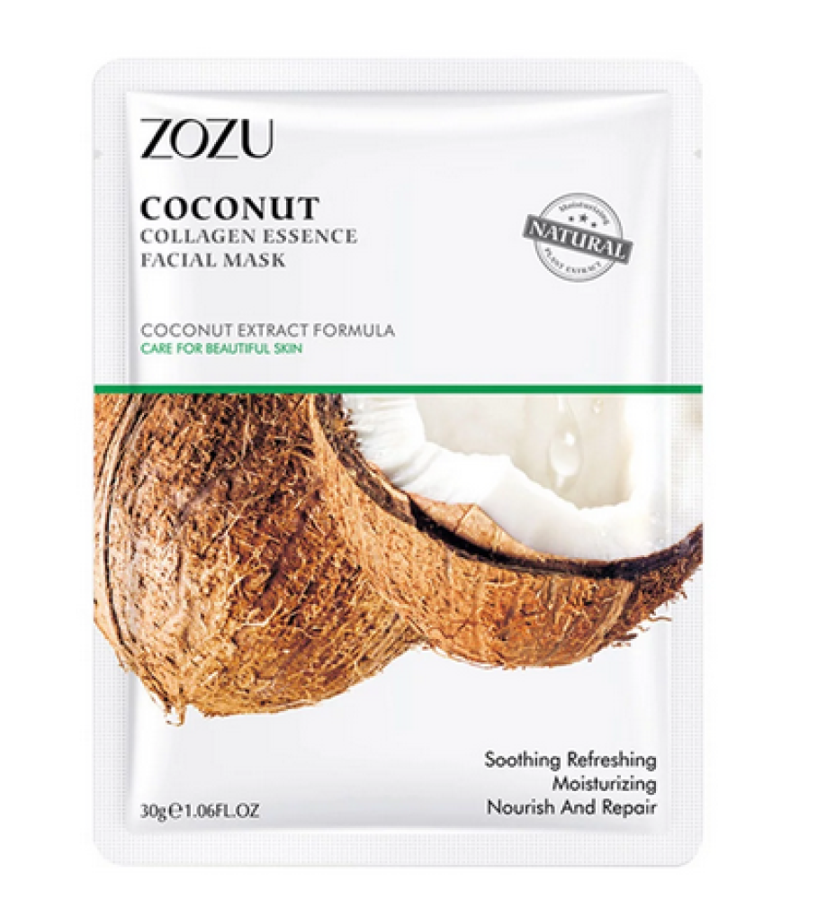 قناع الوجه بخلاصة جوز الهند والكولاجين لترطيب البشرة وتغذيتها 1+1