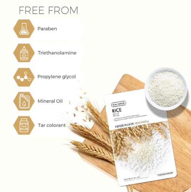 قناع وجه من الأرز الطبيعي من ذا فيس شوب 20 جرام