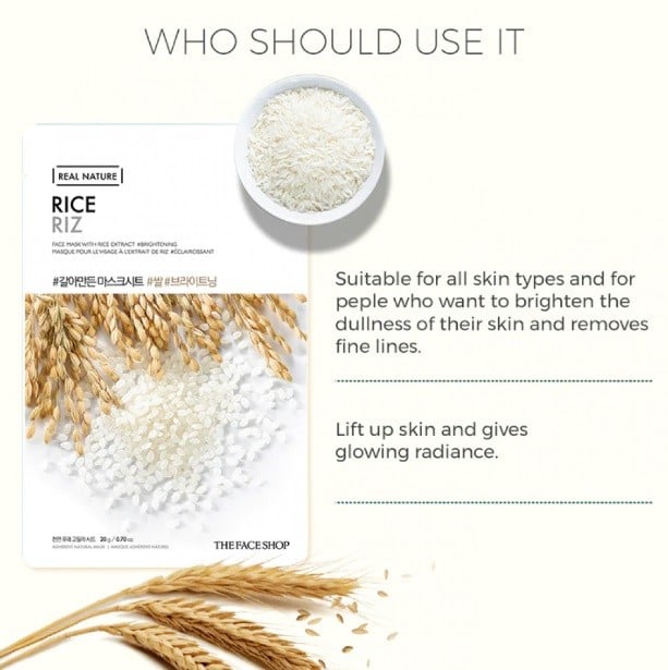 قناع وجه من الأرز الطبيعي من ذا فيس شوب 20 جرام