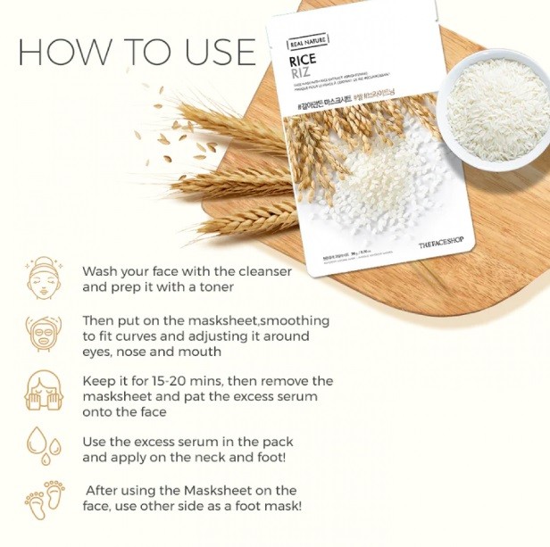 قناع وجه من الأرز الطبيعي من ذا فيس شوب 20 جرام