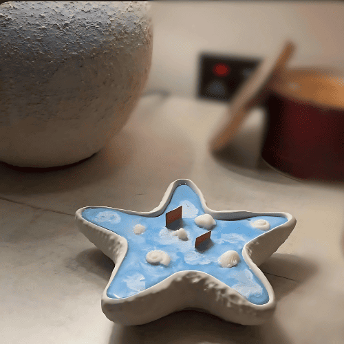 شمعة عطرية على شكل نجمة البحر
