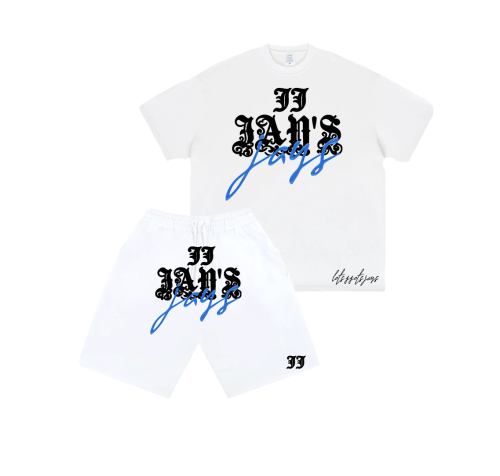 White t shirt set