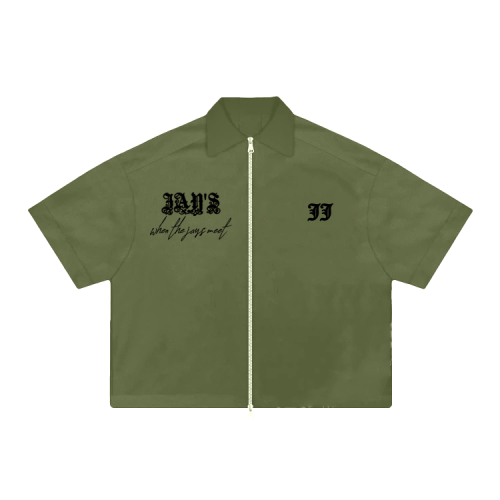 Olive zipper shirt