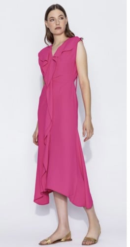 فستان فوشي كريب