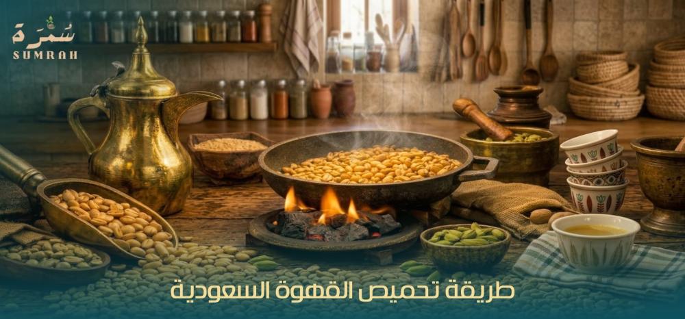 طريقة تحميص القهوة السعودية