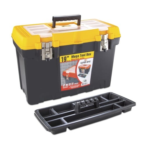 صندوق عدة بلاستيك 19 بوصة تركي SUPER BAG MEGA-METAL LOCK