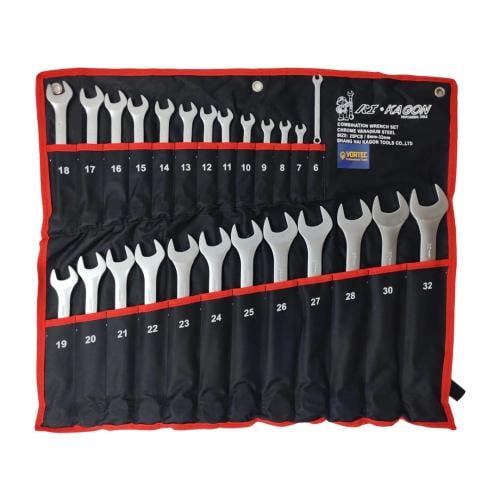 طقم مفتاح مشترك 25 قطع VORTEC 6-32MM