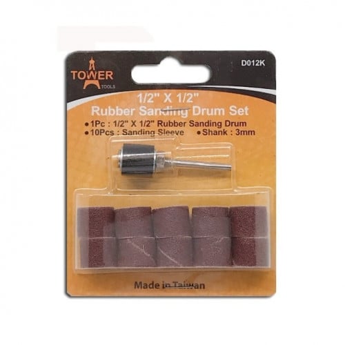 طقم صنفرة أسطوانية ( 1/2 بوصة * 1/2 بوصة ) تايوان TOWER-D012K