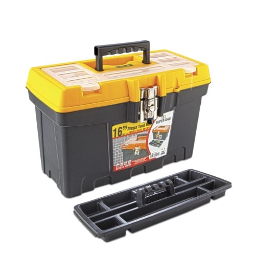 صندوق عدة بلاستيك 16 بوصة تركي SUPER BAG MEGA-METAL LOCK