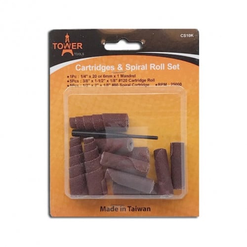 طقم صنفرة لولبية تايوان TOWER-CS10K