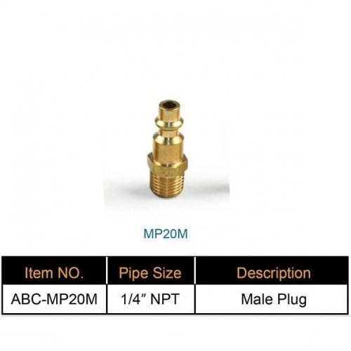 وصلة هواء MILTON سن خارجي 1/4 بوصة تايوان كيس 10 حبات