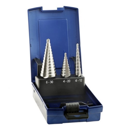 طقم ريشة ثقب مدرجة ( 4-12 مم / 4- 20مم / 6-30 مم ) اسباني IZAR-1602
