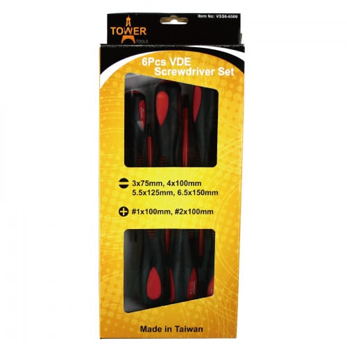 طقم مفك معزول ( 6 قطع ) تايوان TOWER - VSS6-6506