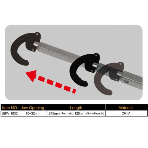 مفتاح مغسلة كروم متحرك تايواني 25 - 50 ملم