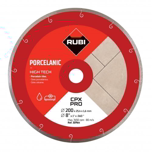 Porcelain Tiles Diamond Blade 200 mm PRO RUBI