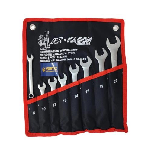 طقم مفتاح مشترك 8 قطع VORTEC 8-22MM