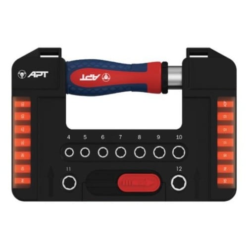 طقم مفك الكتروني 37*1 قطعة يد ربر صيني APT 8069237