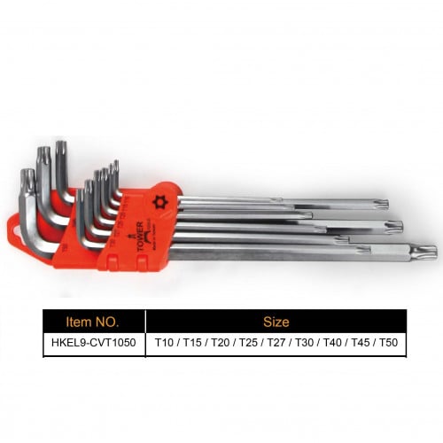 طقم مفاتيح ألنكي 9 قطع مشرشر طويل تايواني