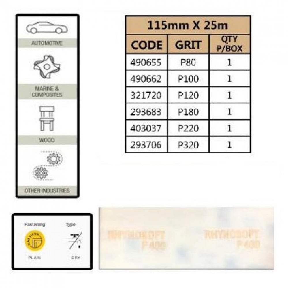 بكرة رول برتغالي RHYNOSOFT 115mm*25m