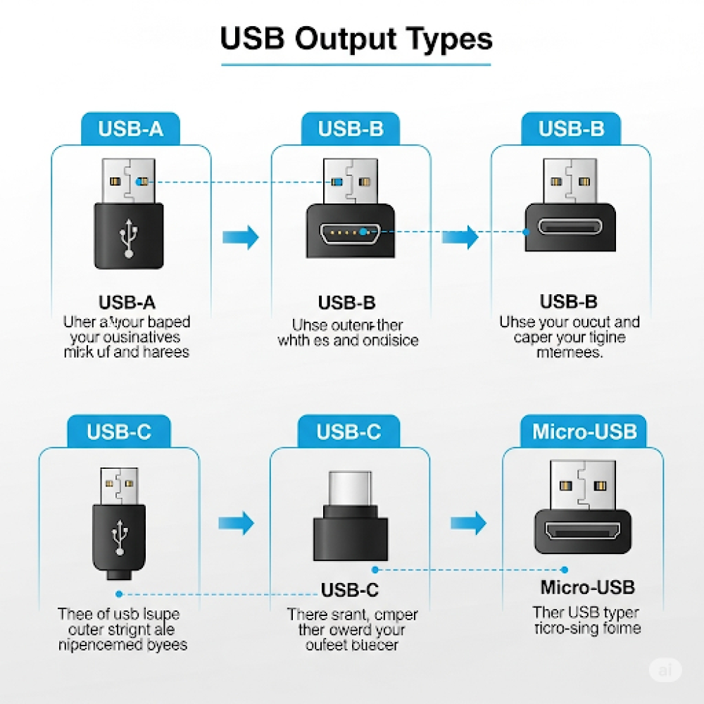 الفرق بين أنواع مخارج USB – دليل مبسط من متجر توباور