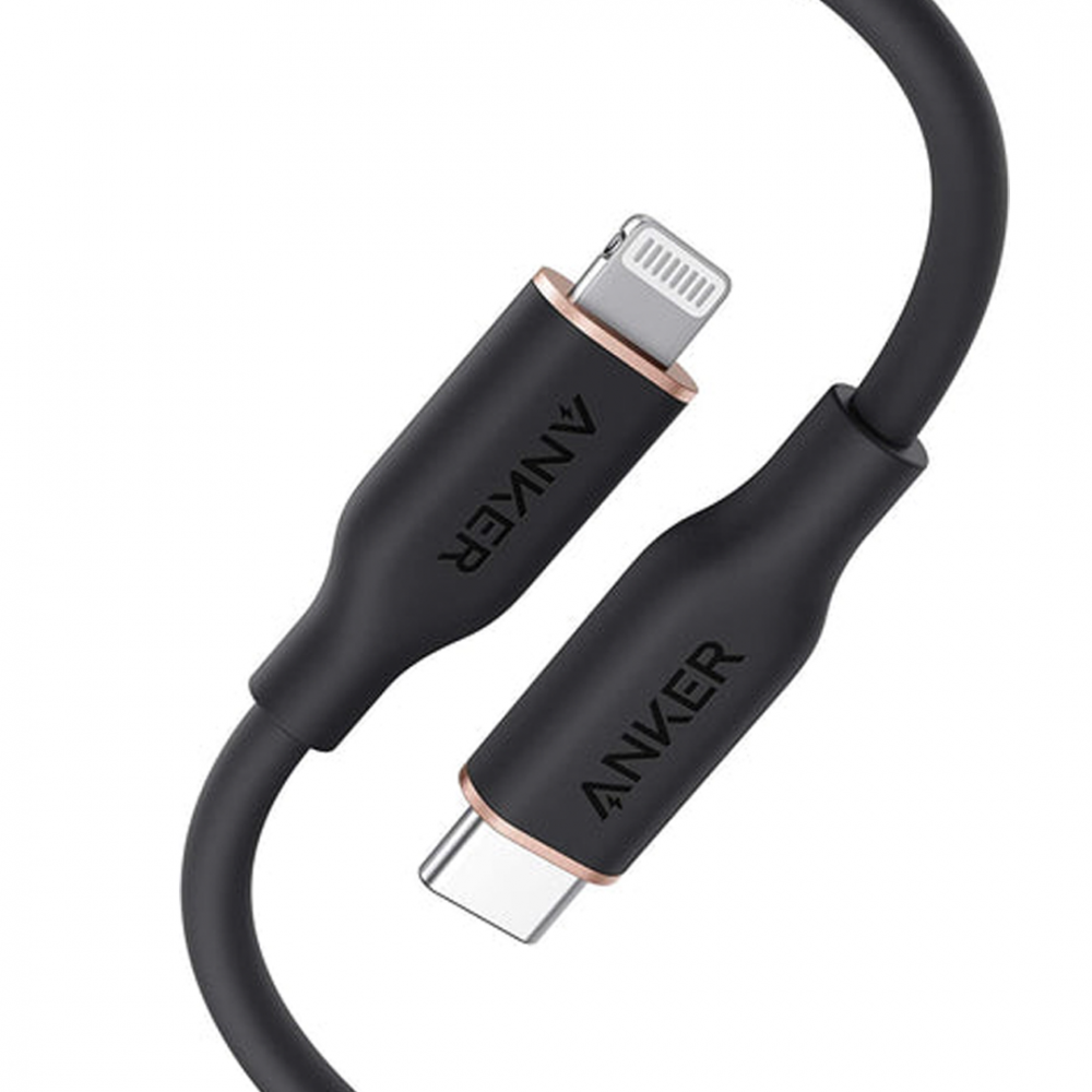 Næste fure nedadgående Anker flow charger cable for iPhone Type C, new version, approved by Apple  - Black - 2pwr store