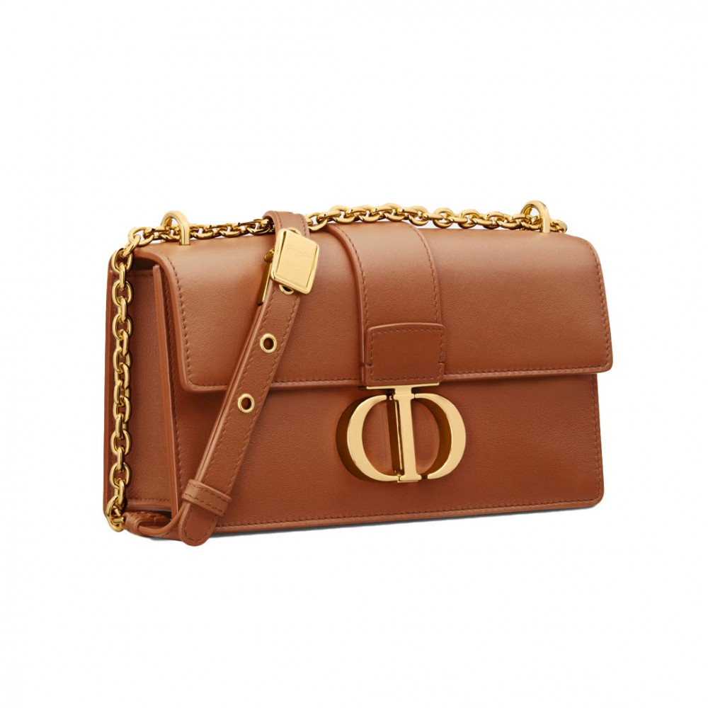 30 Montaigne East-West Bag with Chain Golden Saddle Calfskin