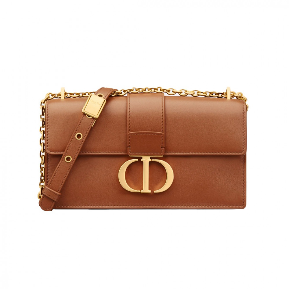 30 Montaigne East-West Bag with Chain Golden Saddle Calfskin