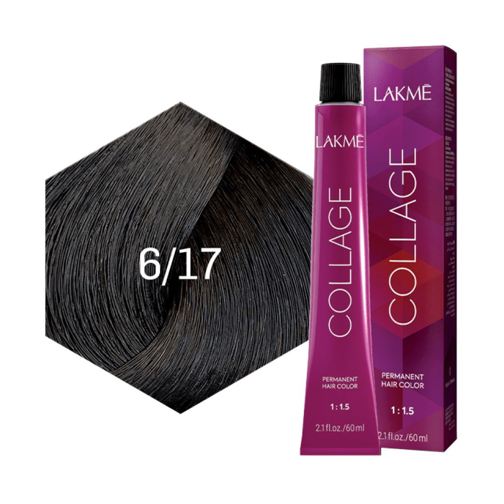 صبغة شعر كولاج من لاكمي - اشقر غامق رمادي - 6/17
