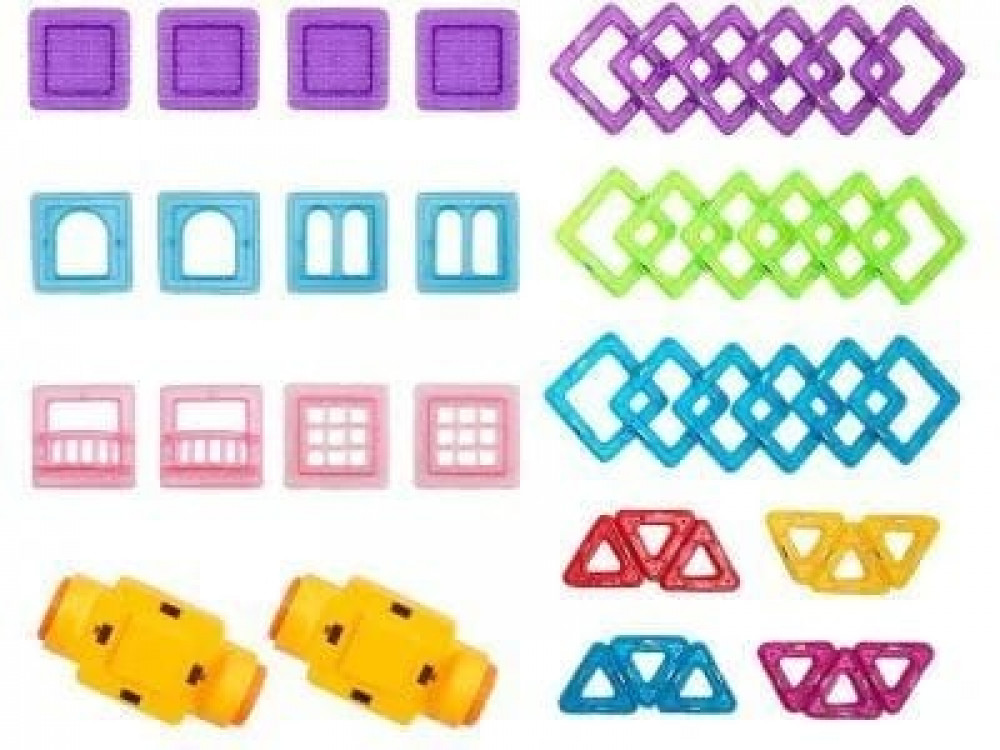 Magnetic Shapes Puzzle 56 Pcs Colourful For Boys & Girls