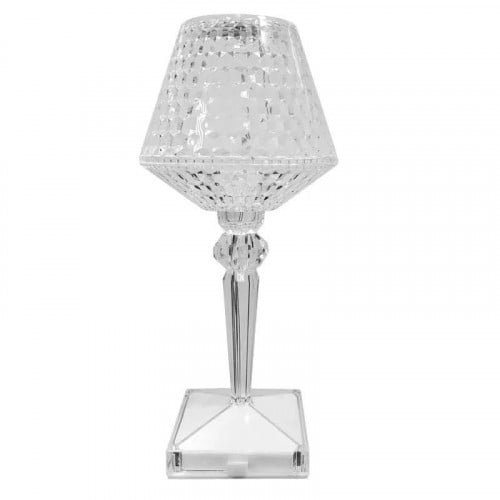 senza white glass table lamp