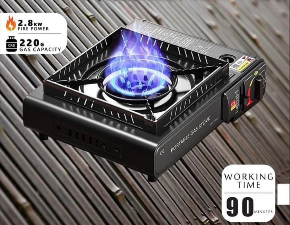 DENX Portable Outdoor Infrared Ceramic Cassette Butane Gas Stove Windproof Cooker Energy Saving Camping Picnic BBQ Cooking Kitchen M DX1763 DENX Brand