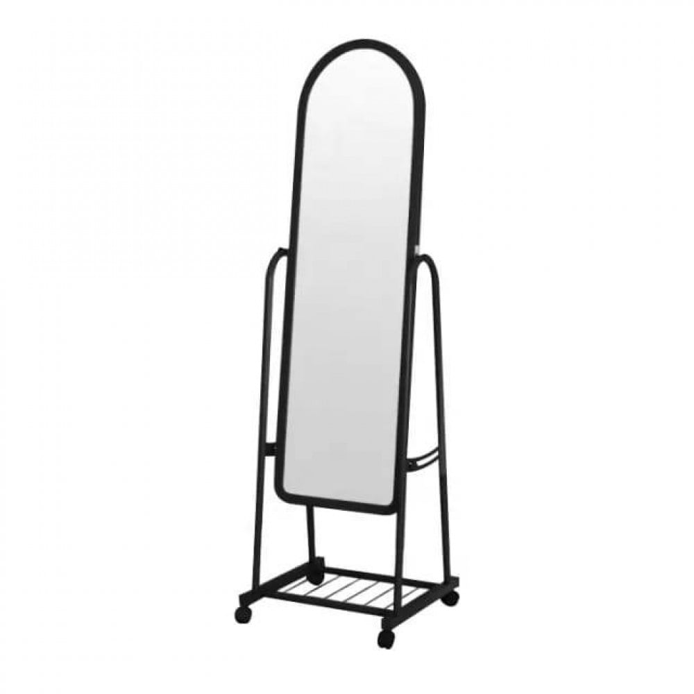 Vertical floor mirror with storage shelf - متجر اختياري