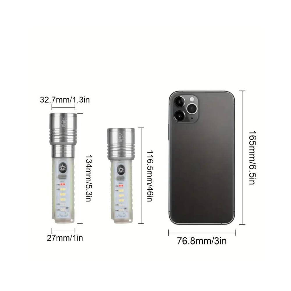 كشاف يدوي LED فائق السطوع قابل لإعادة الشحن A520