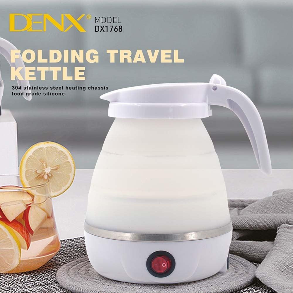 DENX- غلاية كهربائية متنقلة قابلة للطي للسفر والرحلات بقوة 500 واط م/ DX1768 ماركة دنكس