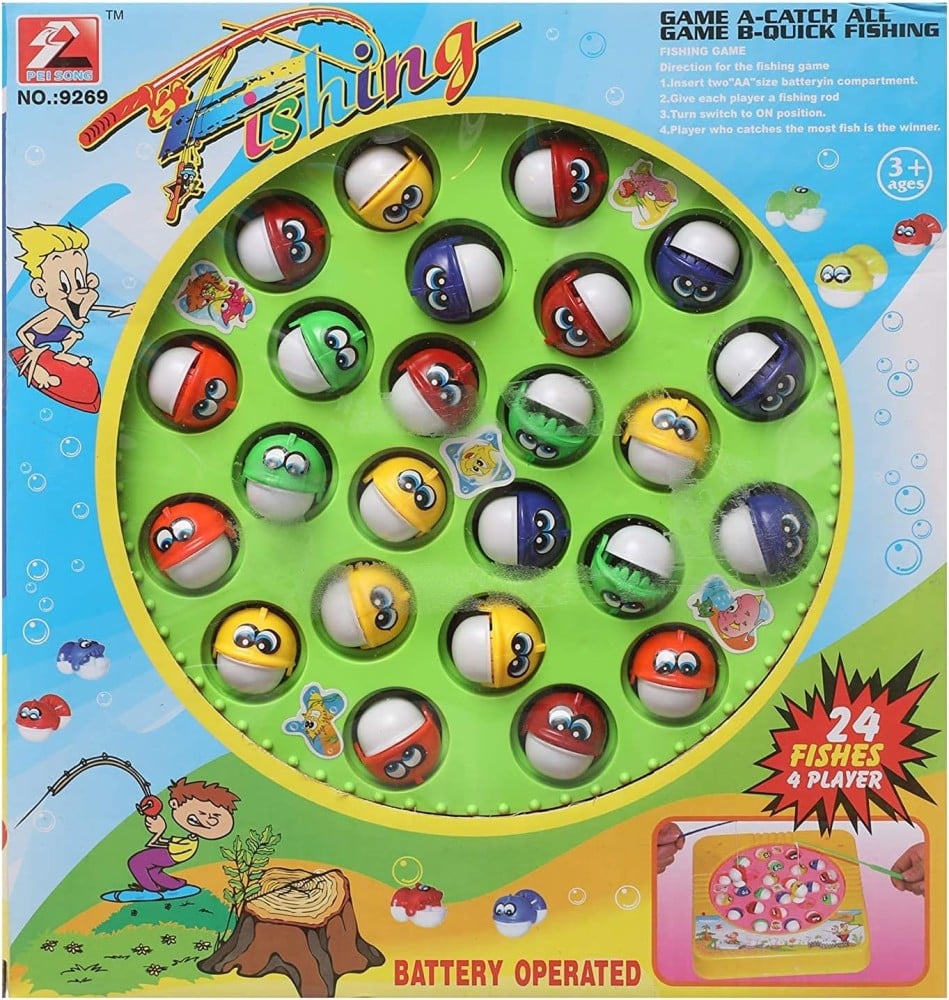 Battery Operated Fishing Toy for Kids - Fun and educational toy for ages 3  and up - متجر اختياري