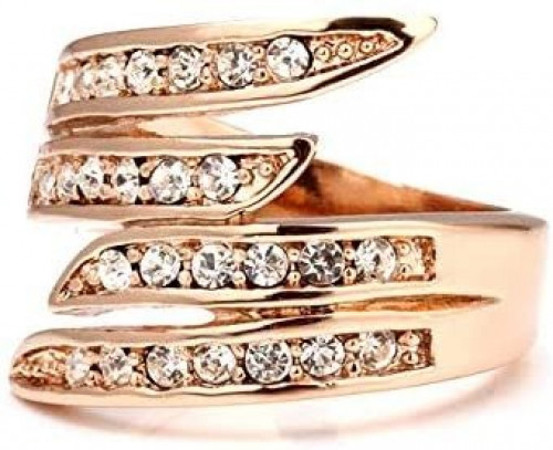 خاتم نسائي مطلي بالذهب مقاس 7 أمريكي RING GOLD PLATED SIZE 7