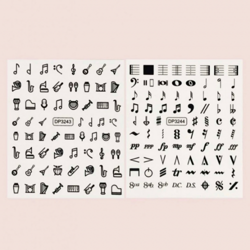 ملصقات بأشكال موسيقية