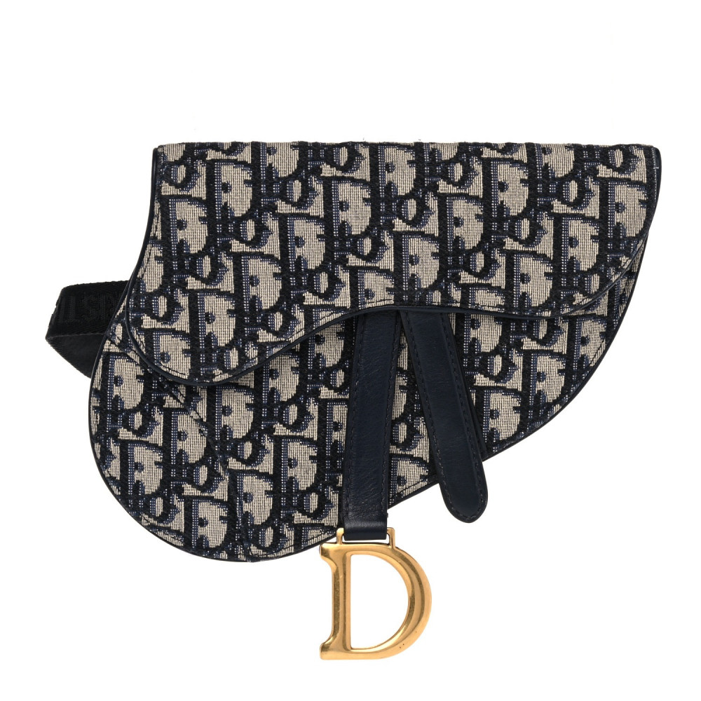 Dior Saddle Belt Bag Oblique Jacquard BeigeBlack in Jacquard Canvas with  Silvertone  US